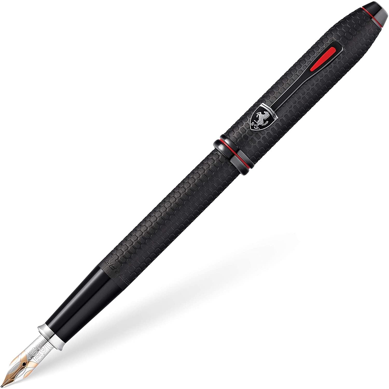 Cross Townsend Collection For Scuderia Ferrari Brushed Black Chemically Etched Honeycomb Pattern Fountain Pen - FR0046-58MD