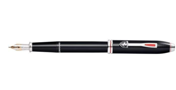 قلم كروس تاونسيند سكوديريا فيراري أسود لاكيه رأس ريشة Cross Townsend Collection For Scuderia Ferrari Glossy Black Lacquer Fountain Pen