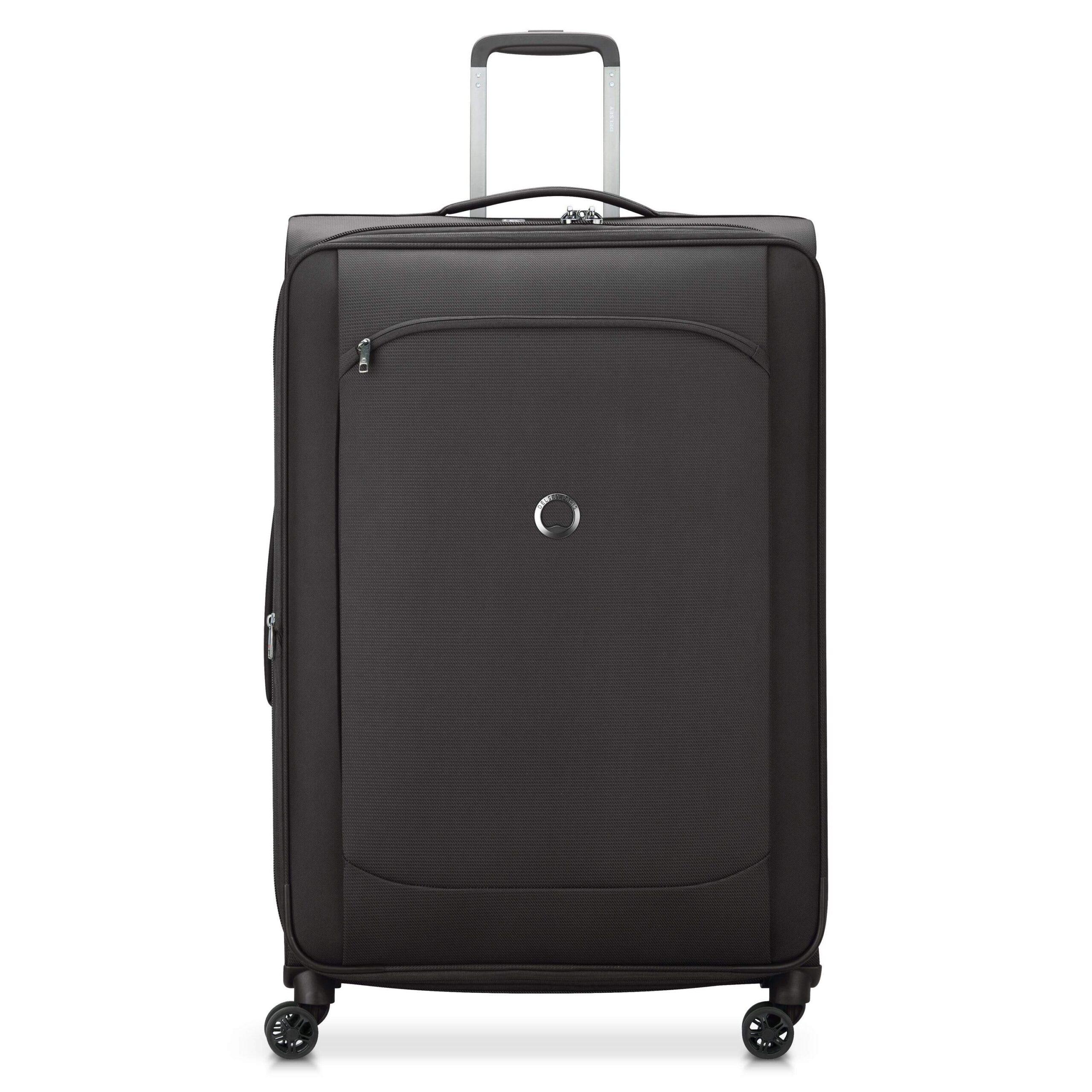 DELSEY Montmartre Air 2.0 83cm Softcase 4 Double Wheel Expandable Check-In Luggage Trolley BLACK - 00235283900