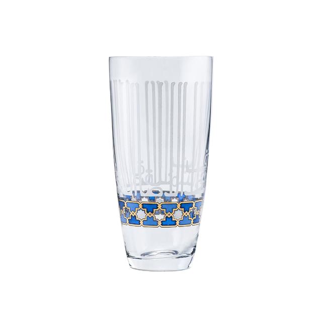 طقم كاسات عصير طويلة كرستال 350 ملي لتر 6 قطع ديملاج  DIMLAJ ASALA GOLD BLUE CRYSTAL LONG TUMBLER 6PC SET - SW1hZ2U6MTU3MzMxNA==