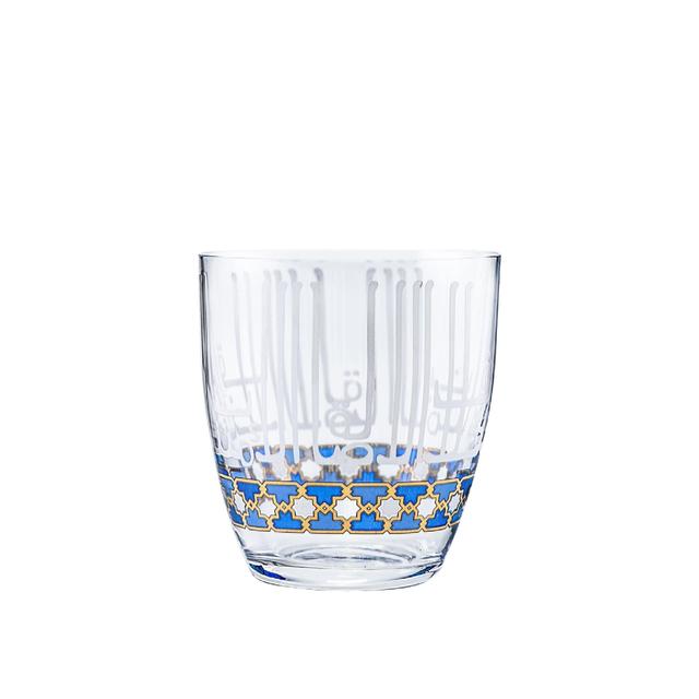 كاسات عصير قصيرة كرستال 300ملي لتر 6 قطع ديملاج  DIMLAJ ASALA GOLD BLUE CRYSTAL SHORT TUMBLER 6PC SET - SW1hZ2U6MTU3NDI5Mw==