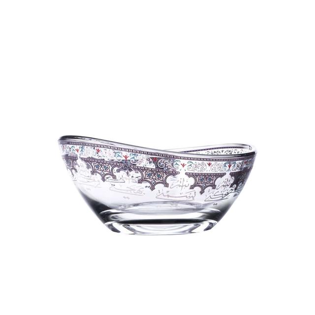 زبدية زجاج صغيرة  250 ملي لتر 6 قطع شفاف وبلاتيني ديملاج DIMLAJ SUROOR 6PC GLASS BOWL - SW1hZ2U6MTU3MzA3OA==