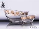 زبدية سلطه زجاج كبيرة لارج شفاف وذهبي مزخرف دملاج  DIMLAJ SUROOR LARGE SERVING BOWL - SW1hZ2U6MTU3MzQwMA==