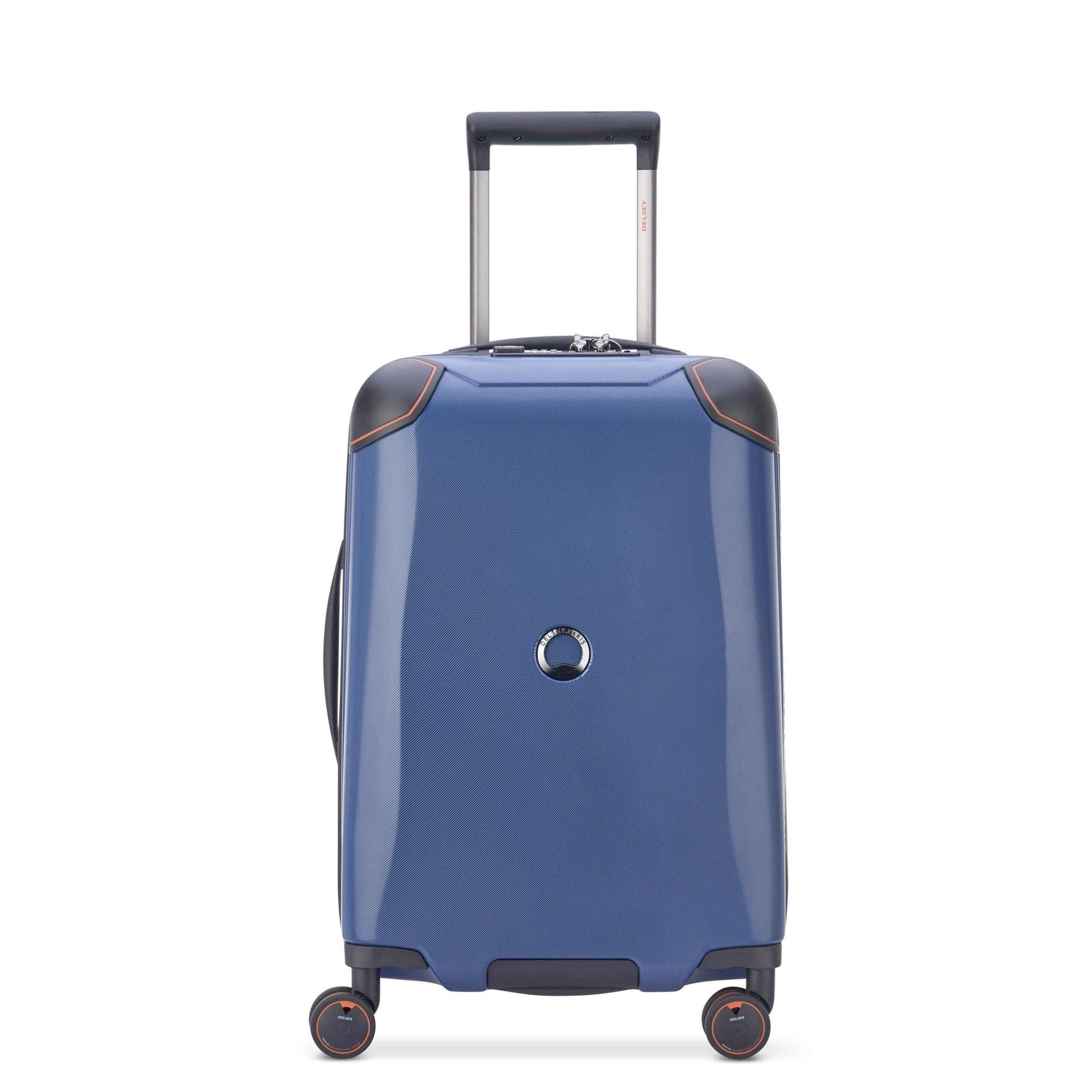 Delsey Cactus 55cm Hardcase 4 Double Wheel Cabin Luggage Trolley Blue - 00218080102