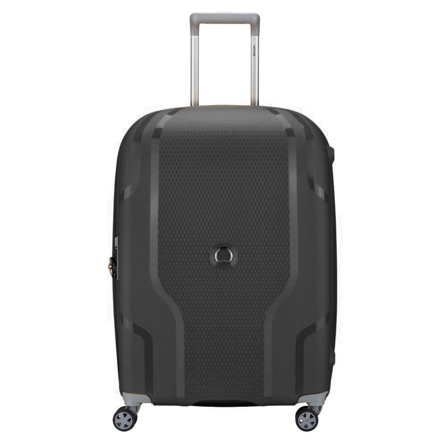 Delsey Clavel 55cm Hardcase 4 Double Wheel Expandable Cabin Luggage Trolley Black - 00384580100