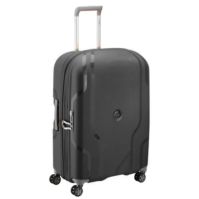 شنطة سفر كلافيل بلاستيك صلب قابلة للتمدد 71 سم 84 لتر لون أسود من ديلسي Delsey Clavel 71 cm Expandable Trolley Black - SW1hZ2U6MTU1NzI4NQ==