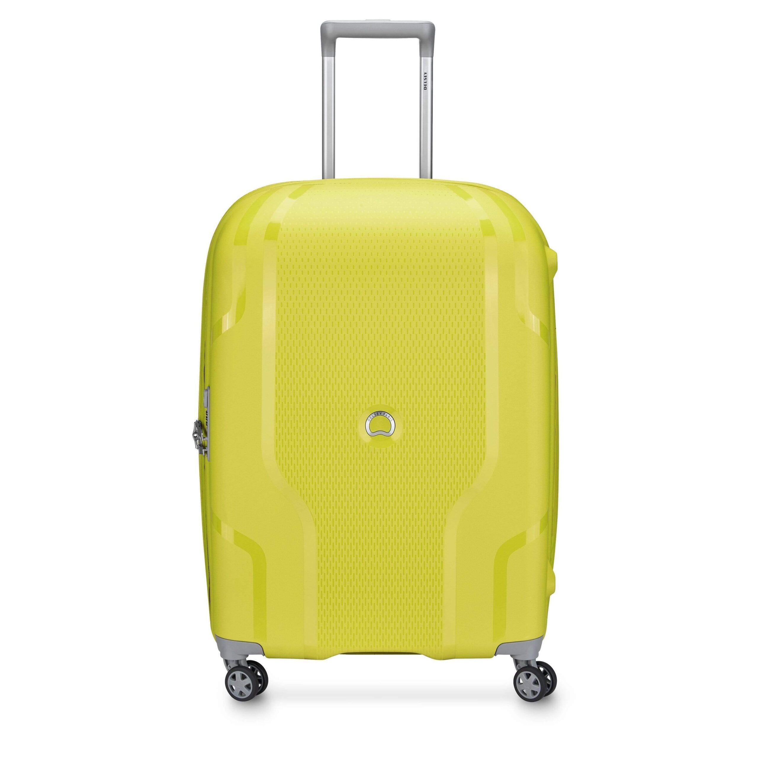 Delsey Clavel 71cm Hardcase 4 Double Wheel Expandable Check-In Luggage Trolley Lemon - 00384582015