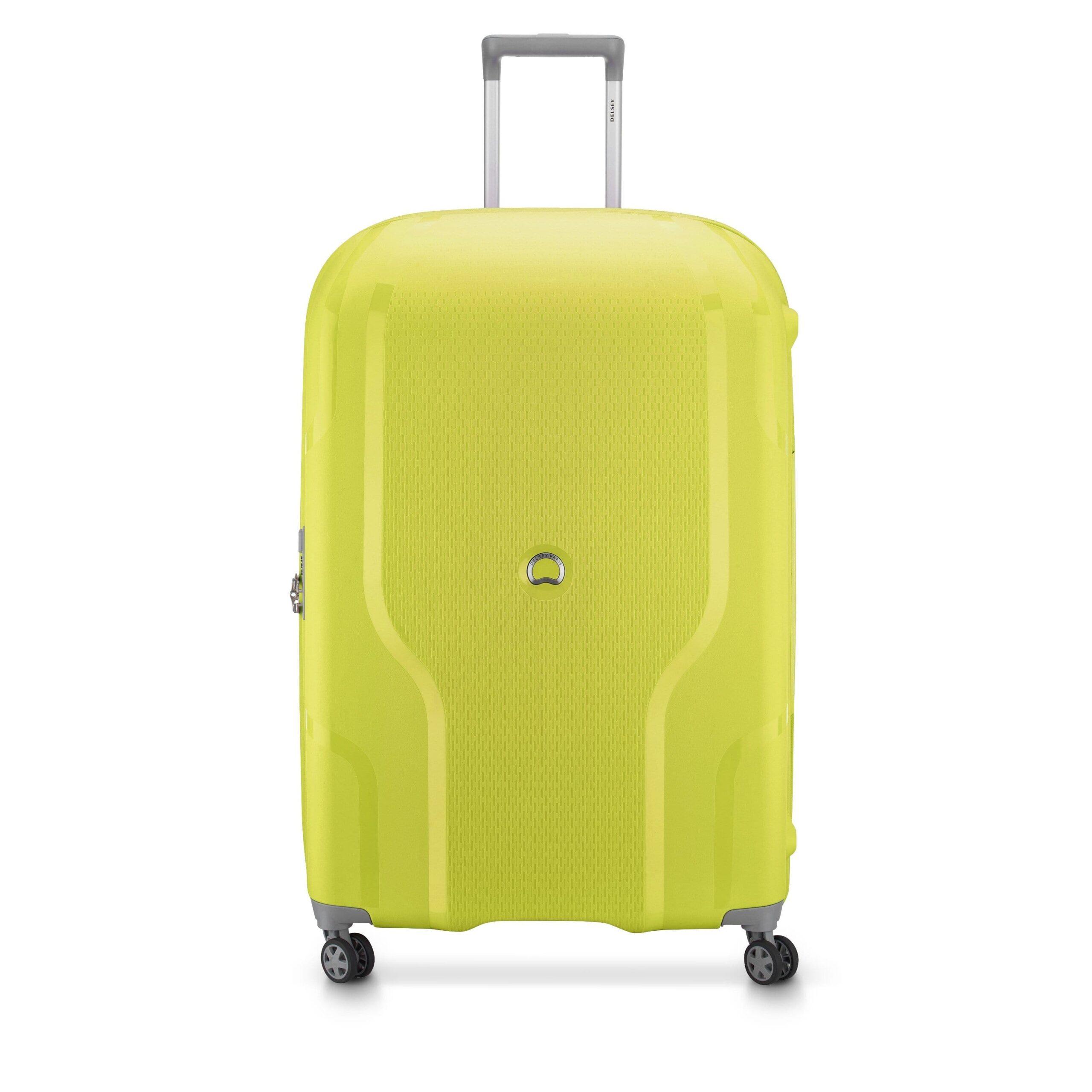 Delsey Clavel 83cm Hardcase 4 Double Wheel Check-In Luggage Trolley Lemon - 00384583015