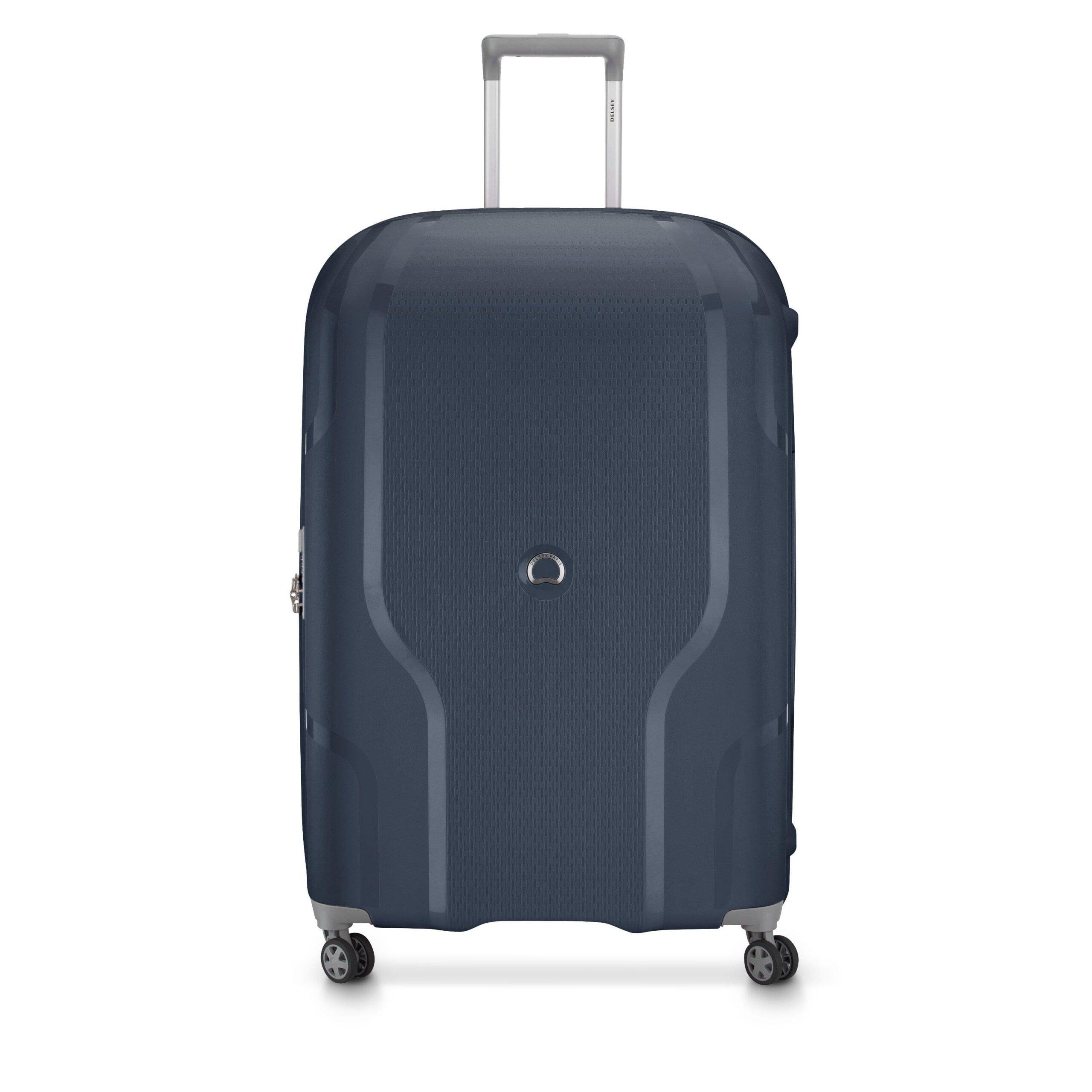 Delsey Clavel 83cm Hardcase 4 Double Wheel Expandable Check-In Luggage Trolley Blue Jean