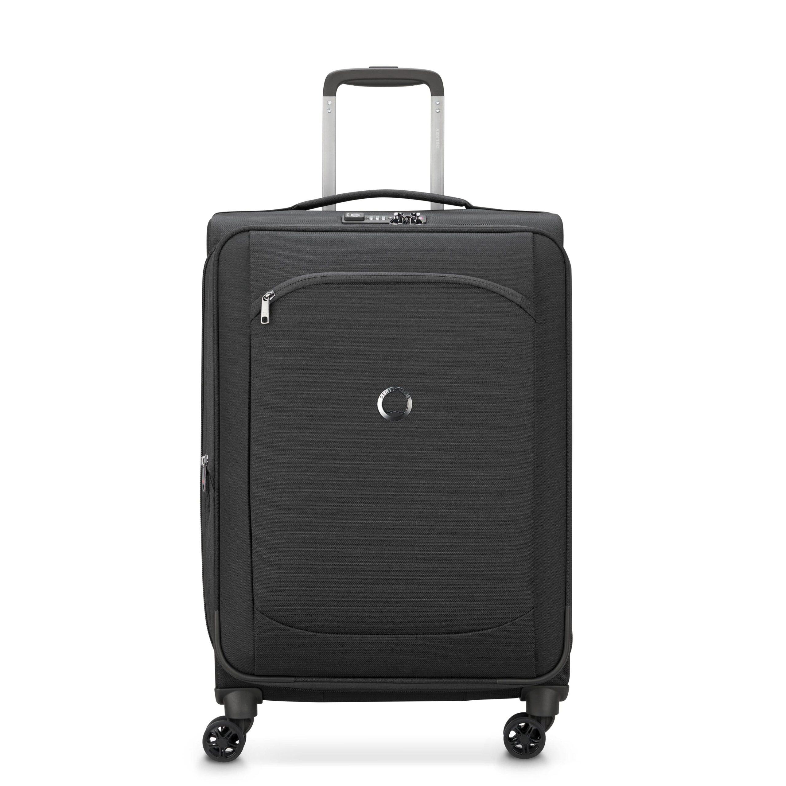 Delsey Montm Air 2.0 68cm Softcase 4 Double Wheel Expandable Check-In Luggage Trolley Black - 00235281900
