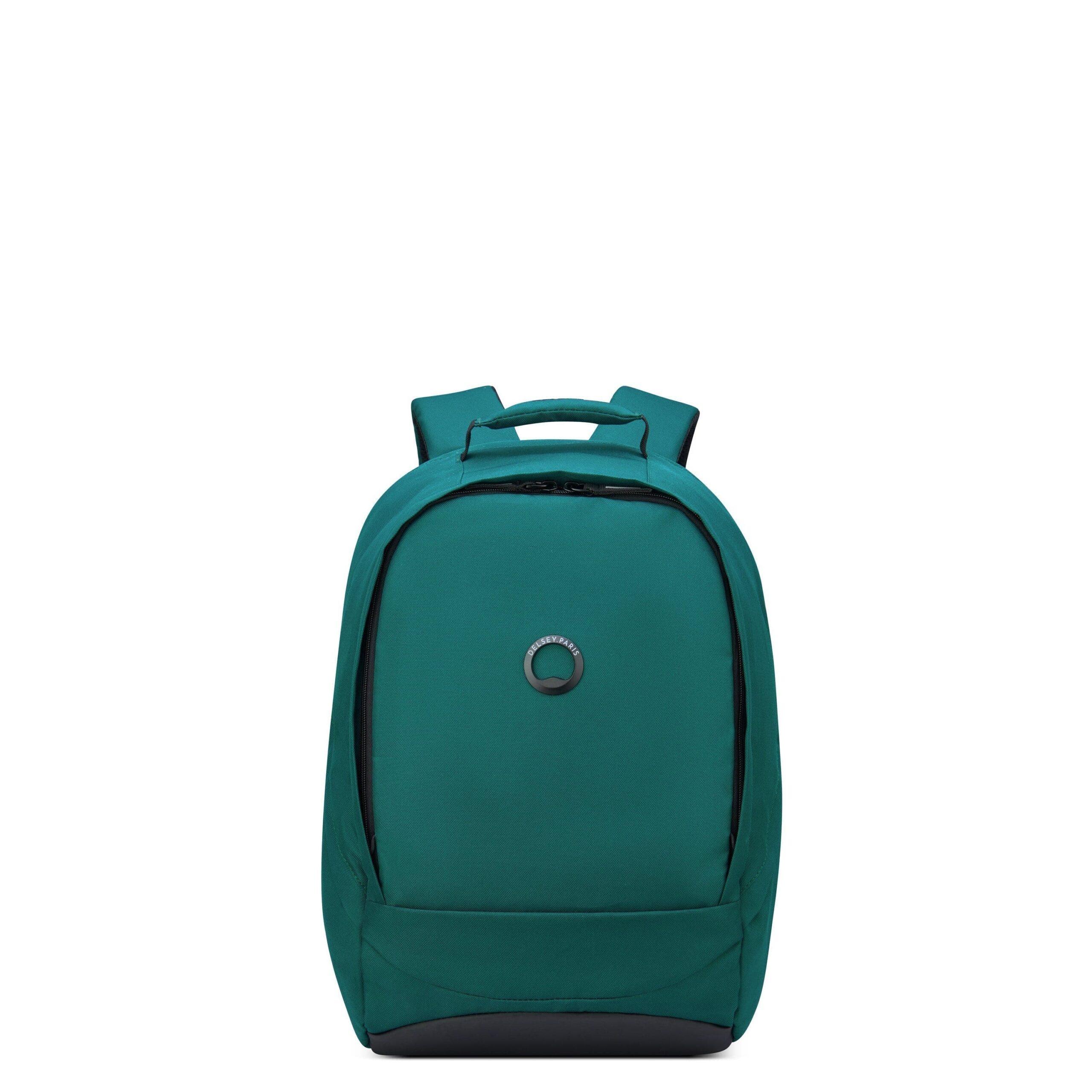 شنط ظهر سيكيور بان للابتوب 13.3 بوصة 22 لتر بوليستر لون أخضر من ديلسي Delsey Securban 13.3" Laptop Protection Backpack