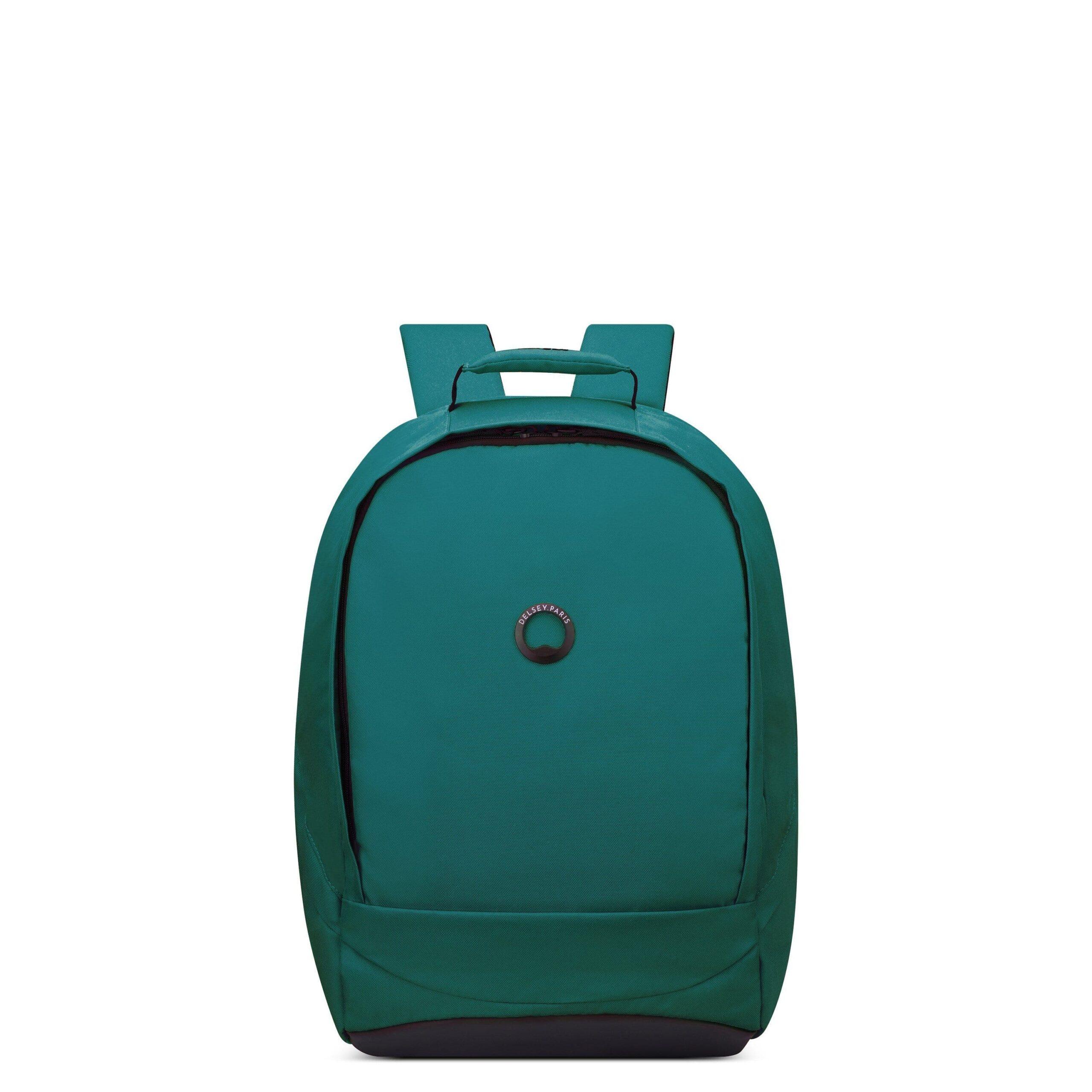 شنط ظهر سيكيور بان للابتوب 15.6 بوصة 27 لتر بوليستر لون أخضر من ديلسي Delsey Securban 15.6" Laptop Protection Backpack