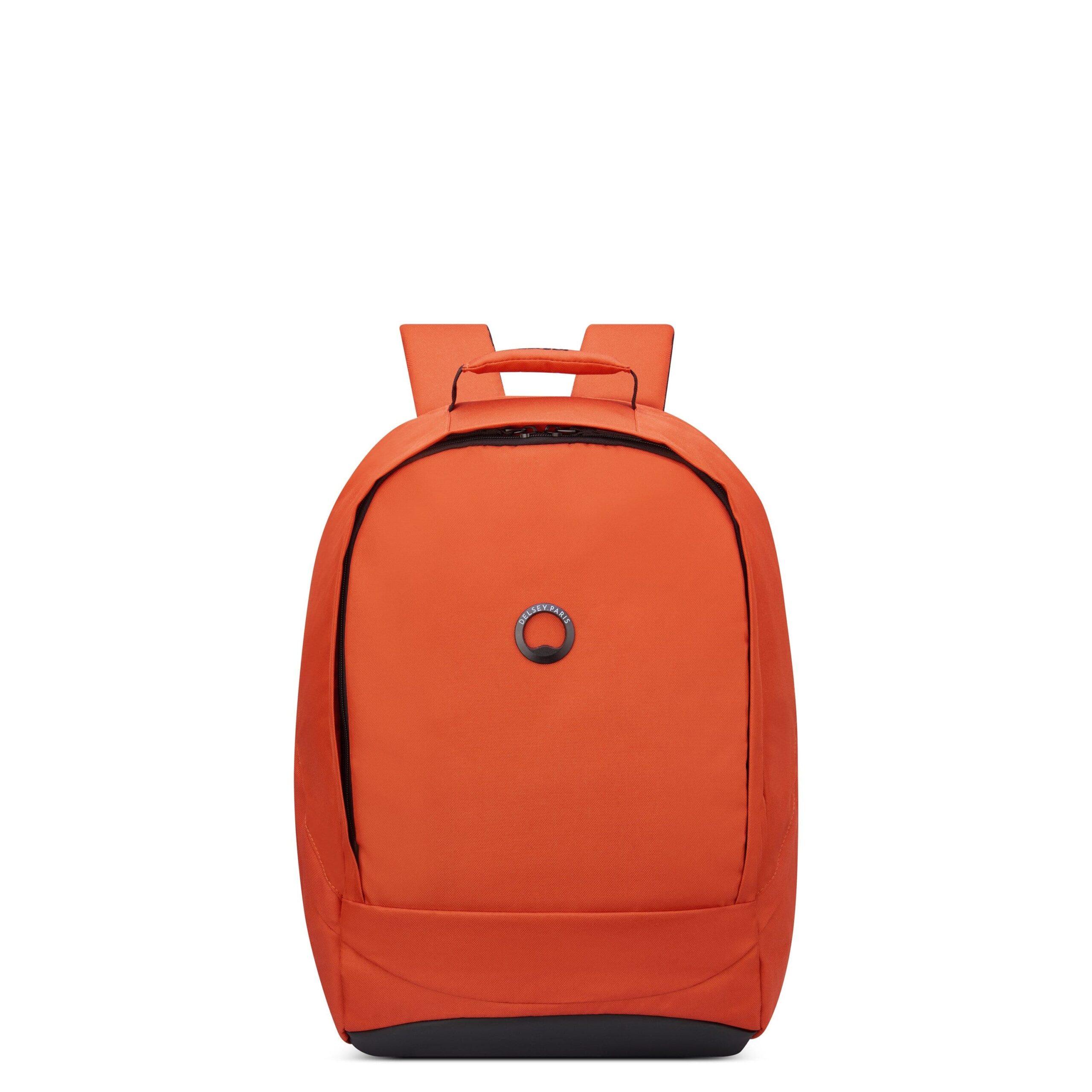 شنط ظهر سيكيور بان للابتوب 15.6 بوصة 27 لتر بوليستر لون برتقالي من ديلسي Delsey Securban 15.6" Laptop Protection Backpack