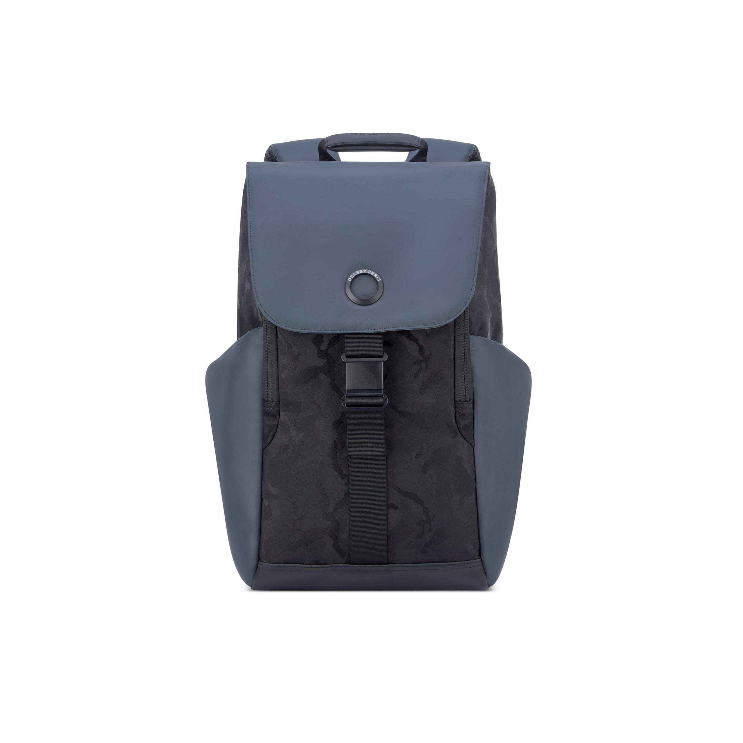 شنط ظهر سيكيورفلاب للابتوب 15 بوصة 20 لتر بوليستر لون أسود من ديلسي Delsey Securflap Laptop Protection Backpack