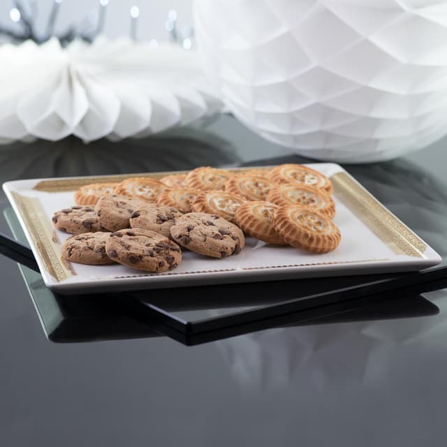 Dimlaj Cordoba Large Square Serving Plate (Gold) Jomla.ae