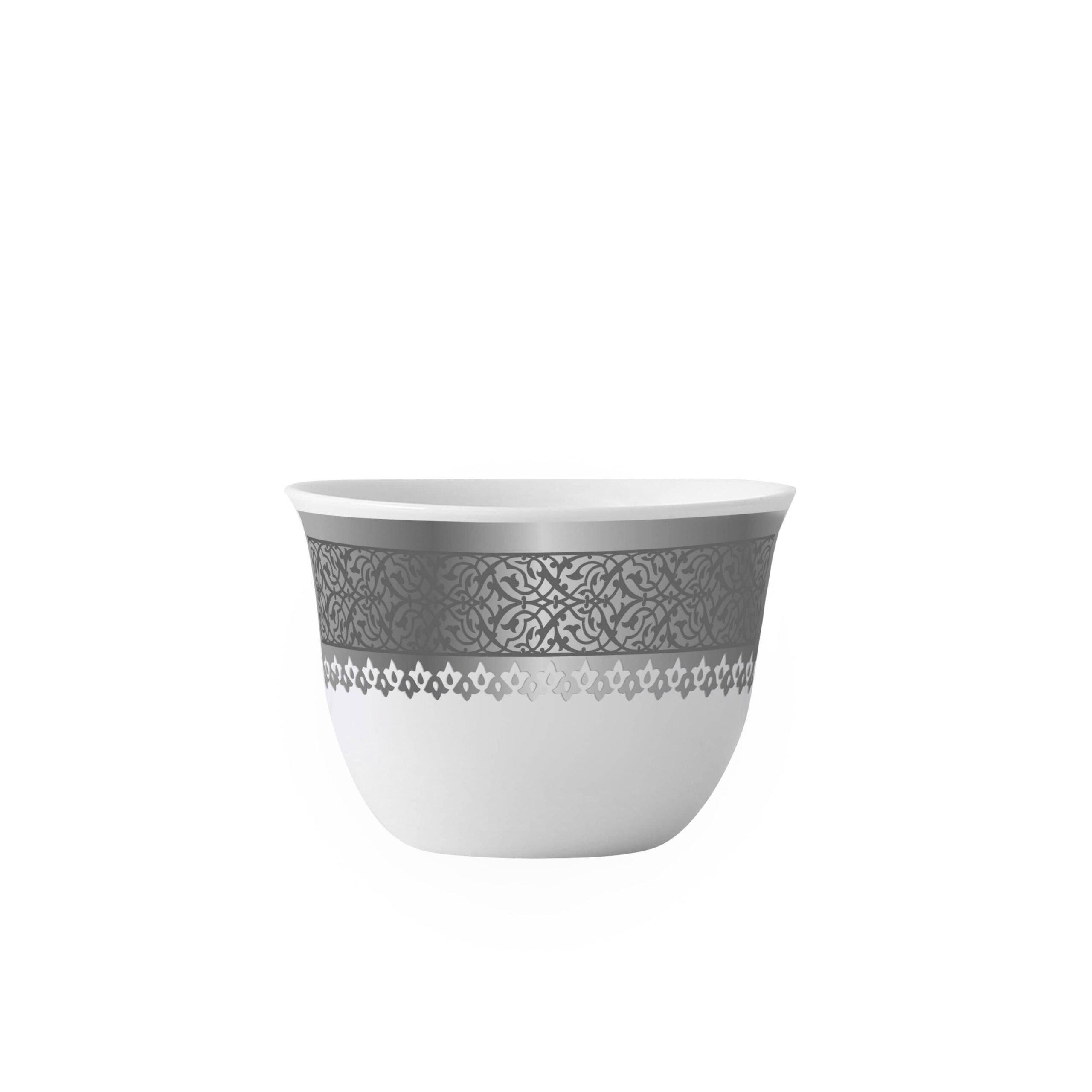 أكواب قهوة 6 قطع دملاج قرطبة بلاتينيوم Dimlaj Cordoba Set of 6 Pcs Cawa Cups