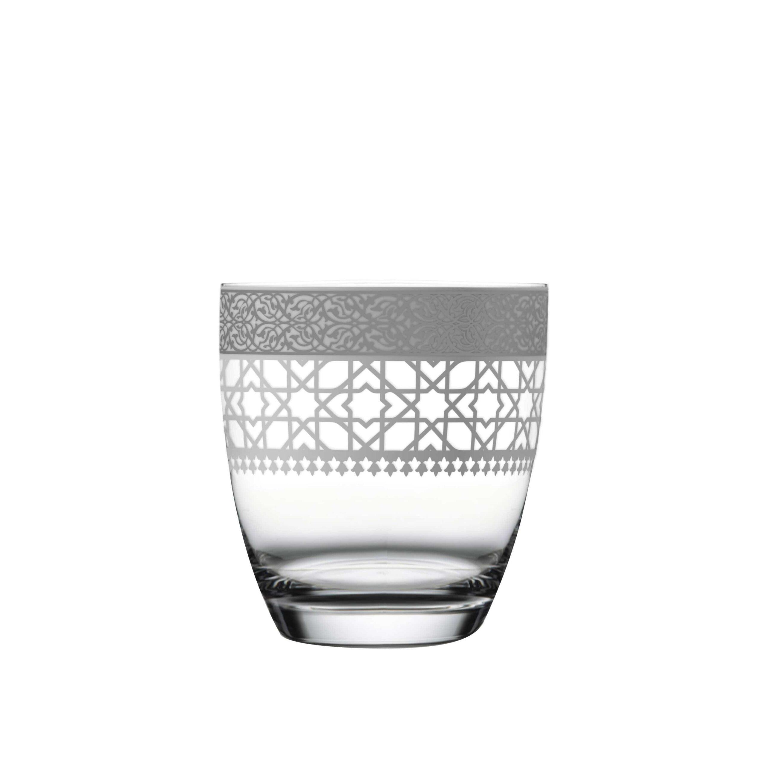 طقم أكواب قصيرة 6 قطع من دملاج قرطبة بلاتينيوم Dimlaj Cordoba Set of 6 Pcs Short Tumblers