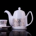 Dimlaj Kareem Tea Pot Set with Lid - White and Gold, 2 Pieces - 46667 - SW1hZ2U6MTU3NTc3Ng==