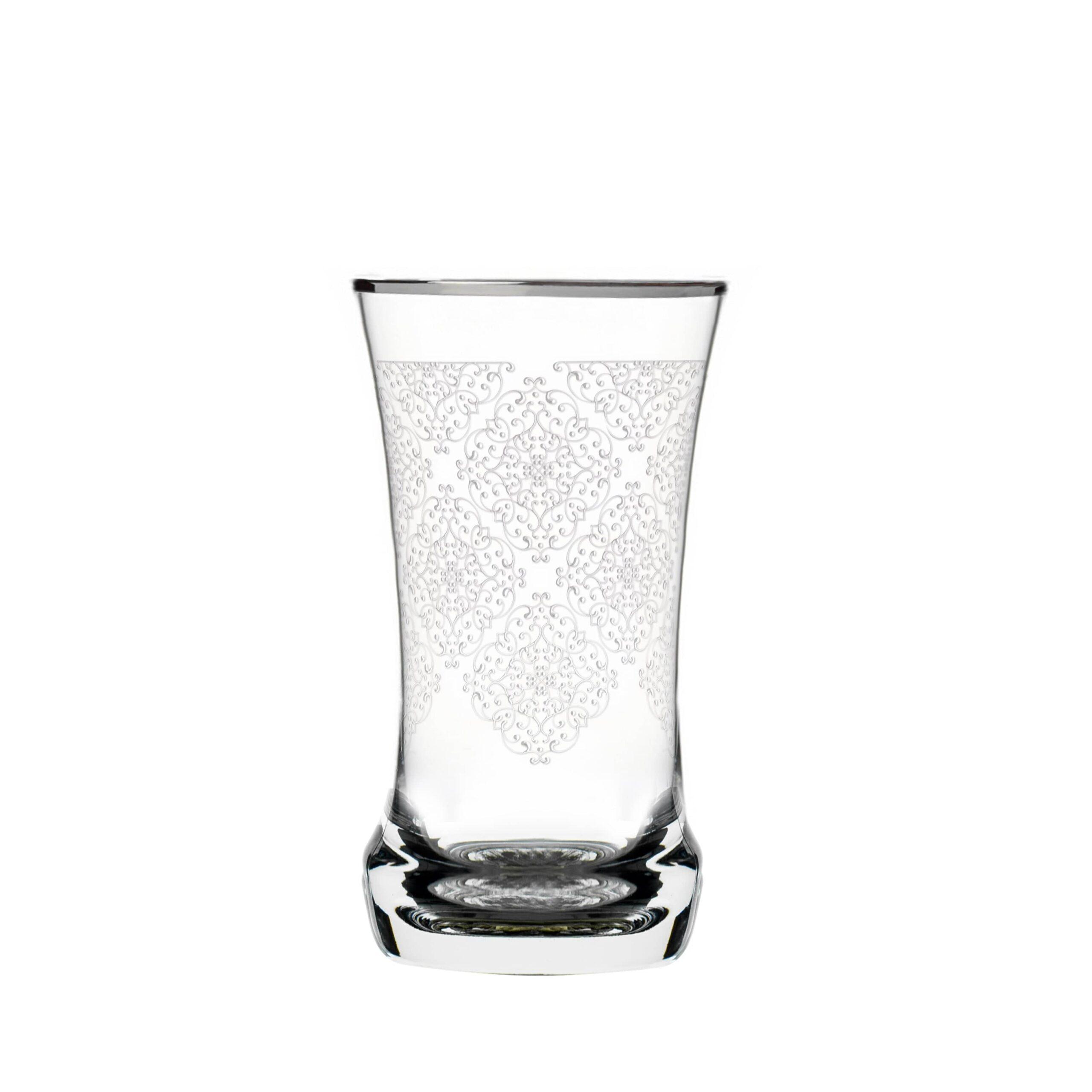 Dimlaj Perla Set of 6 Pcs Crystal Tumblers (Platinum)