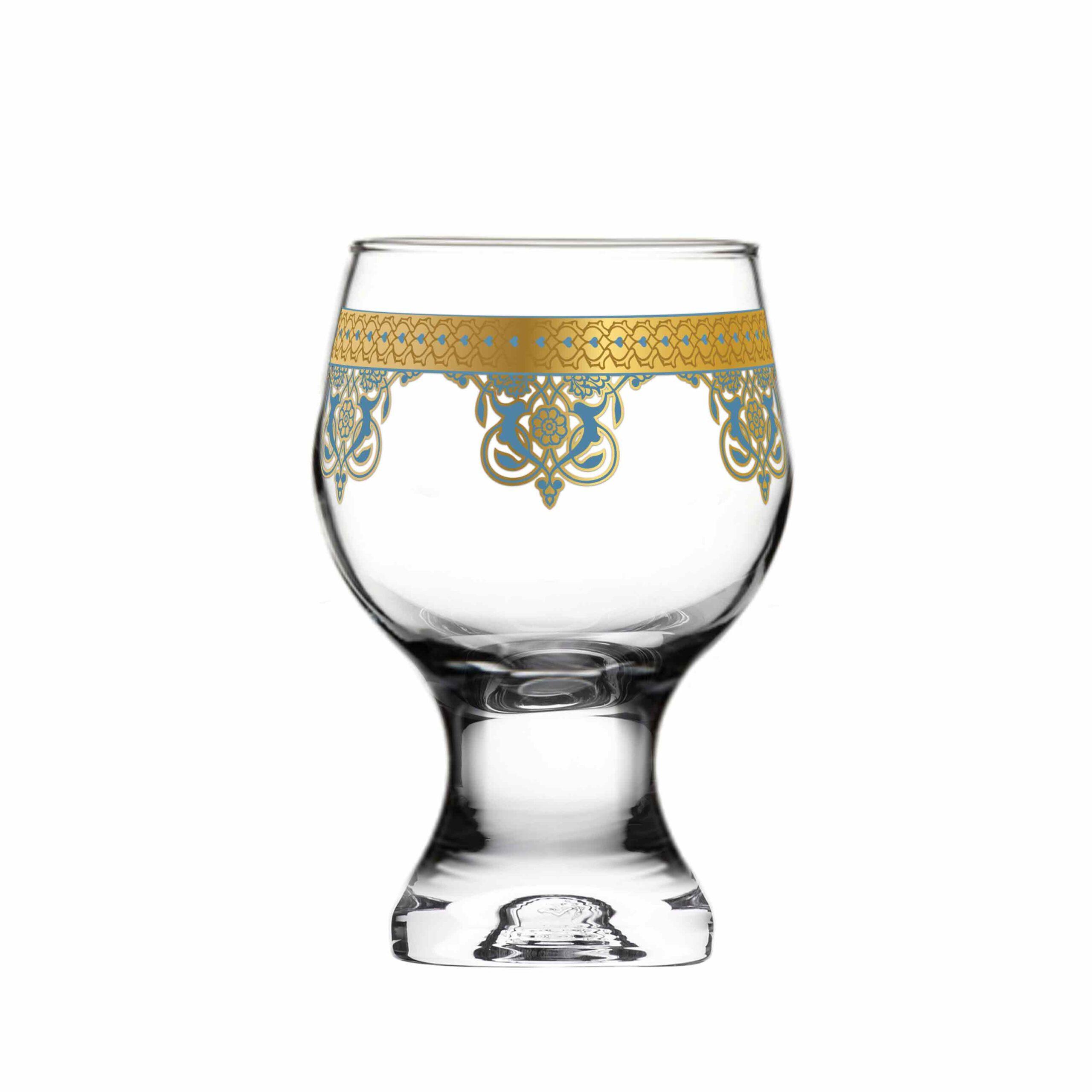 طقم أكواب 6 قطع دملاج ريحان ذهبي Dimlaj Rayhan Set of 6 Pcs Goblet Stems