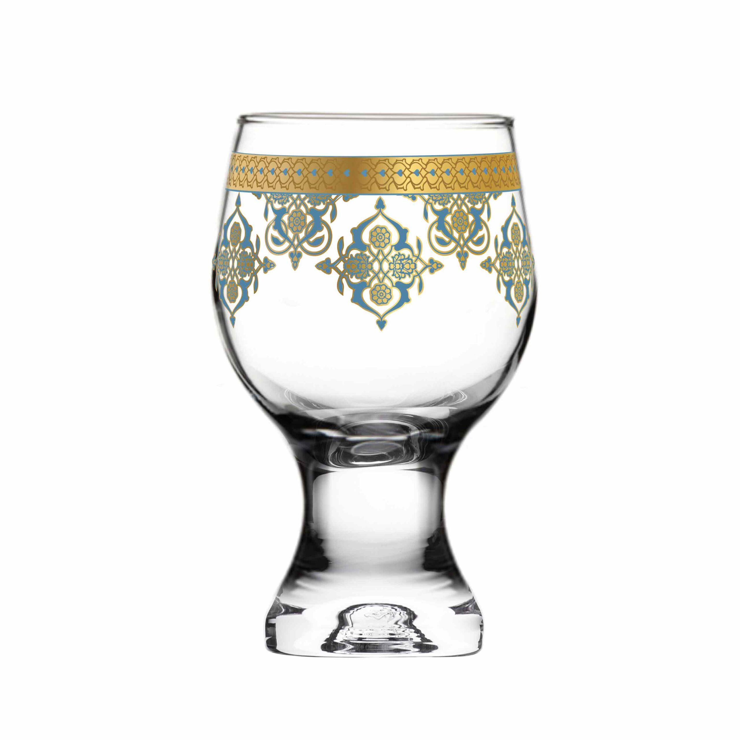 طقم أكواب 6 قطع دملاج ريحان ذهبي Dimlaj Rayhan Set of 6 Pcs Goblet Stems