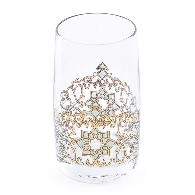 كاسات زجاج 350 ملي لتر 6 قطع ذهبي وأخضر دملاج Dimlaj Regal Tumbler - SW1hZ2U6MTU4NDYyOA==