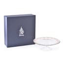 صحن بقاعدة زجاج للكيك والحلويات شفاف مزخرف ديملاج Dimlaj Suroor Footed Cake Plate
