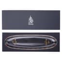 صحن تقديم طويل زجاج مزخرف ميديوم شفاف وذهبي ديملاج   Dimlaj Suroor Medium Oval Plate