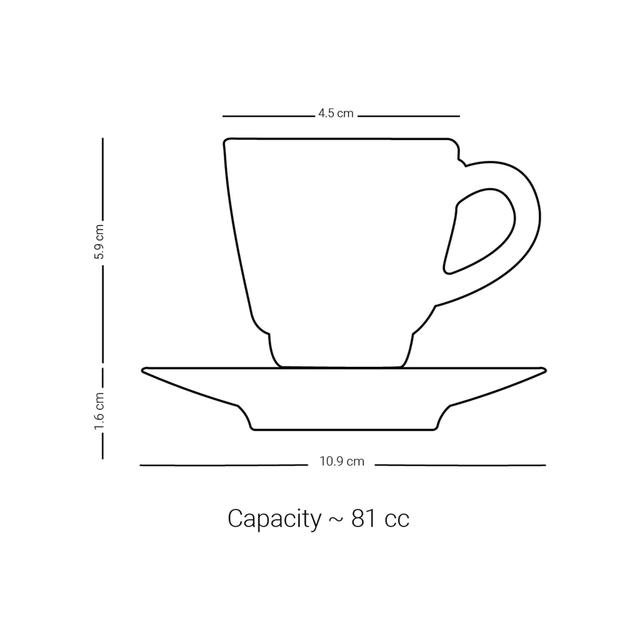 Dimlaj Thuluth Engraved Coffee Cup and Saucer - Set of 12 - 21158 - SW1hZ2U6MTU3ODk0NA==