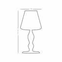 شمعدان قزاز طويل شفاف مزخرف بالخط العربي الكوفي دملاج Dimlaj Thuluth Large Candle Holder