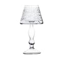 شمعدان قزاز طويل شفاف مزخرف بالخط العربي الكوفي دملاج Dimlaj Thuluth Large Candle Holder