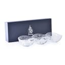 صحن تقديم مقسم زجاج لارج 600 ملي لتر شفاف وفضي دملاج  Dimlaj Thuluth Large Divider Bowl