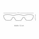 صحن تقديم مقسم زجاج لارج 600 ملي لتر شفاف وفضي دملاج  Dimlaj Thuluth Large Divider Bowl