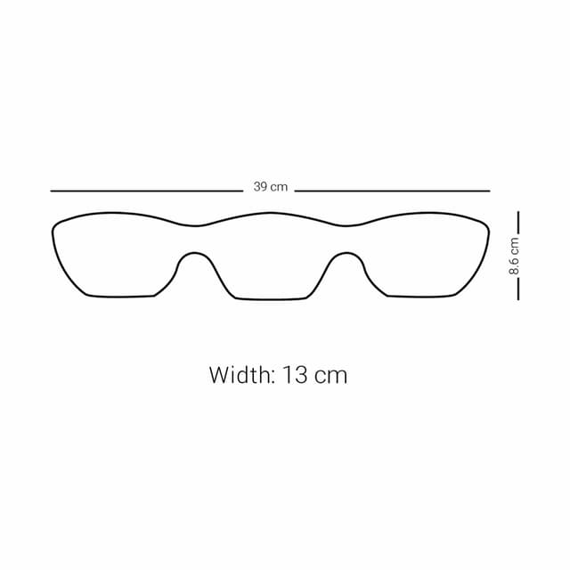 صحن تقديم مقسم زجاج لارج 600 ملي لتر شفاف وفضي دملاج  Dimlaj Thuluth Large Divider Bowl