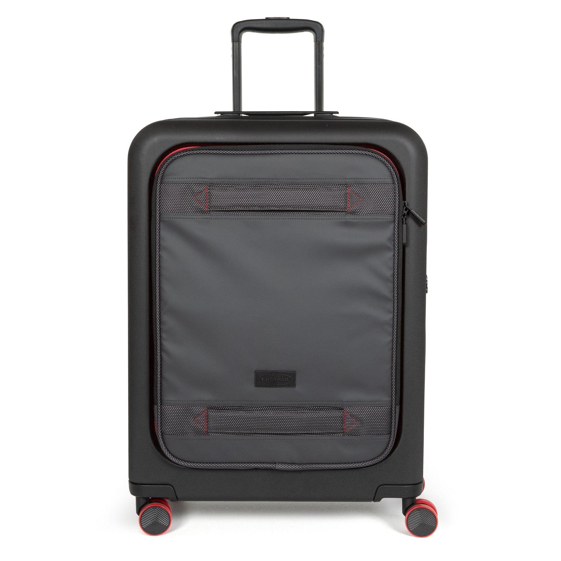 شنطة سفر كبيرة 100 لتر بوليستر مع عجلات دوارة ايست باك لارج رمادي غامق EASTPAK Cnnct Case L Large Travel Trolley