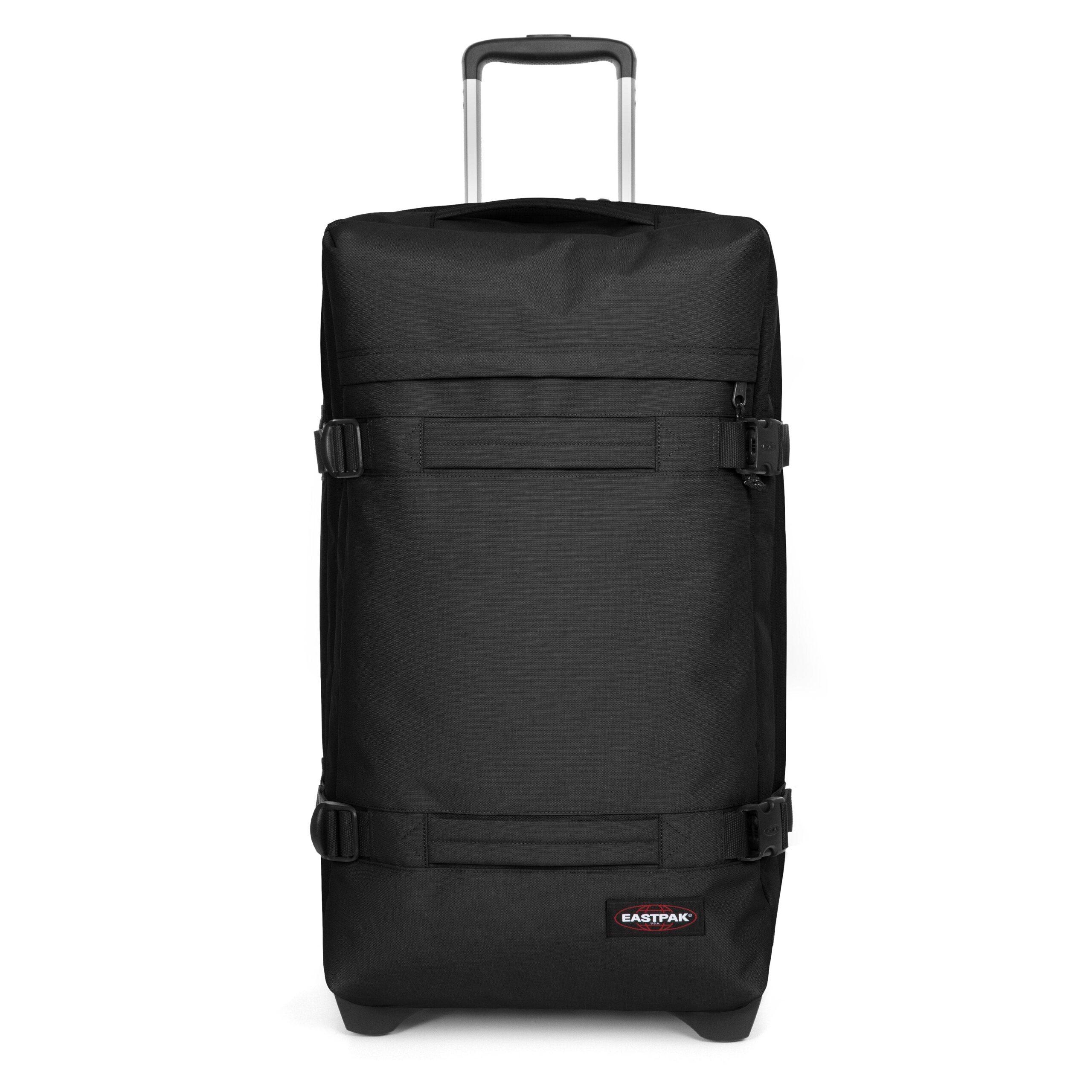 شنطة سفر 121 لتر بوليستر مع قفل مدمج ايست باك لارج أسود EASTPAK Transit'R L Large Travel Trolley