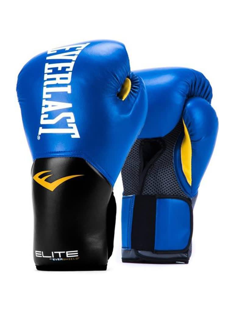 قفازات ملاكمة 12 اونصة جلد صناعي ايفرلاست أزرق وأسود   Everlast Pro Style Elite Training Gloves Size 12 Oz