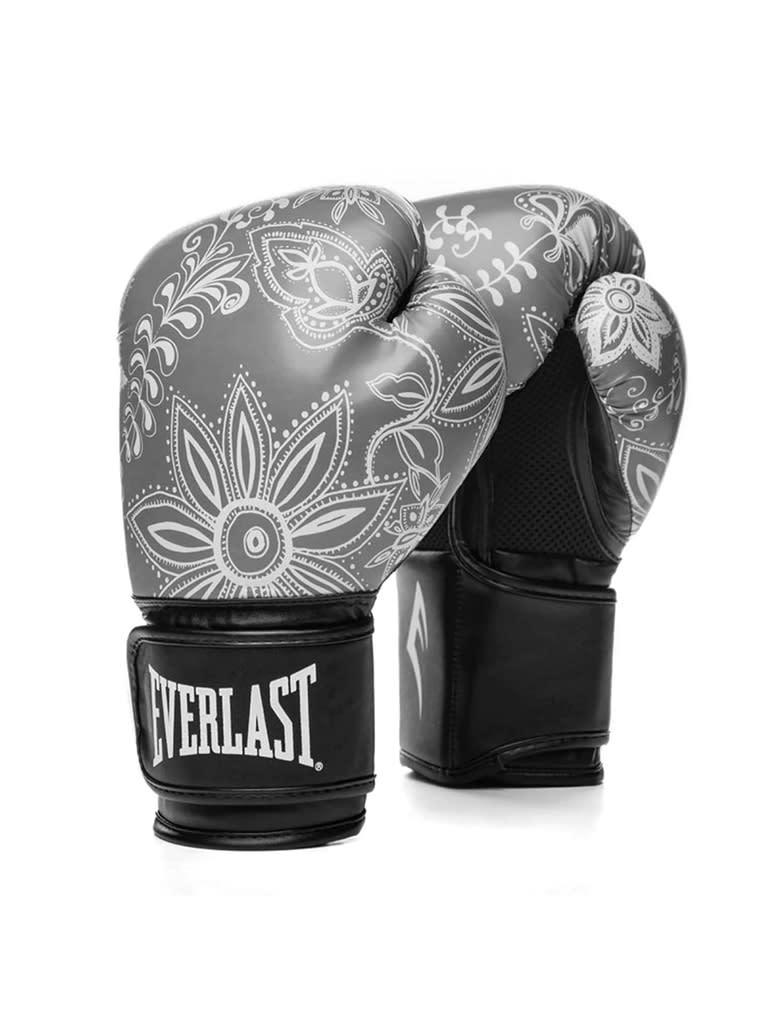 قفازات ملاكمة 12 اونصة جلد صناعي ايفرلاست رمادي مع  رسومات  Everlast Spark Training Gloves Geo Size 12 Oz