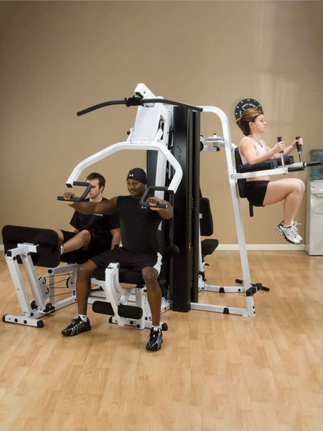 هوم جيم مع اوزان وجهاز تمارين البطن بودي سوليد  Body Solid Home Gym