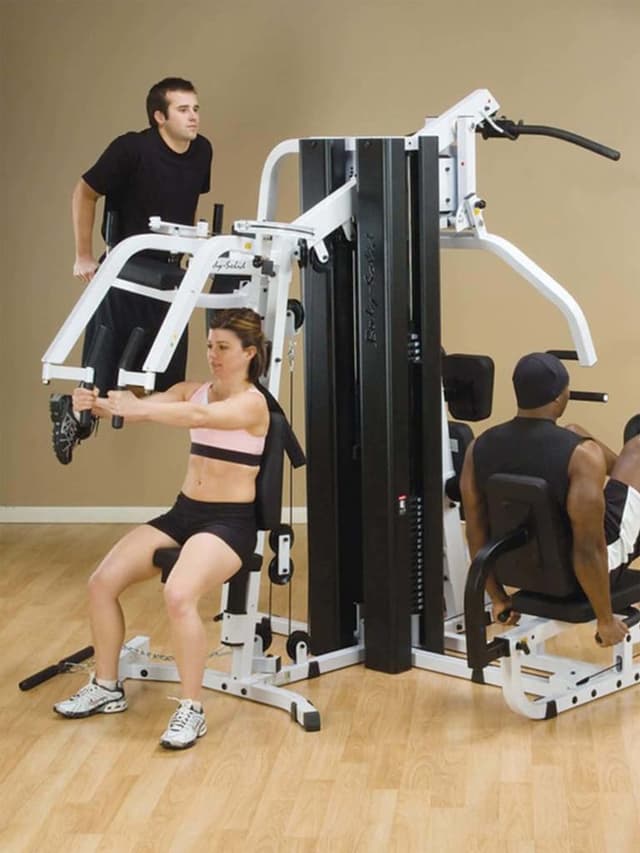 هوم جيم مع اوزان وجهاز تمارين البطن بودي سوليد  Body Solid Home Gym