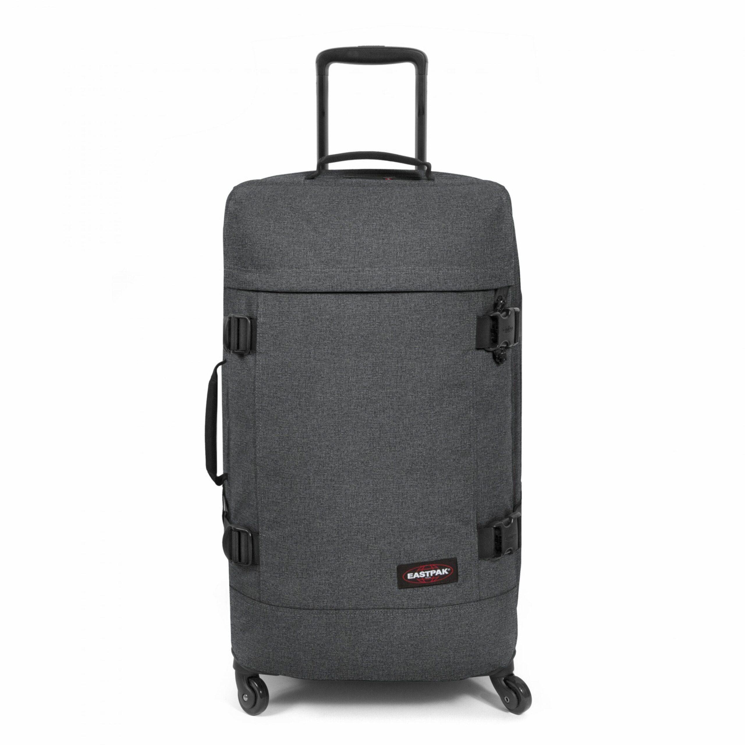 Eastpak Trans4 M Four Wheeled Medium Soft Luggage Black Denim EK00081L77H