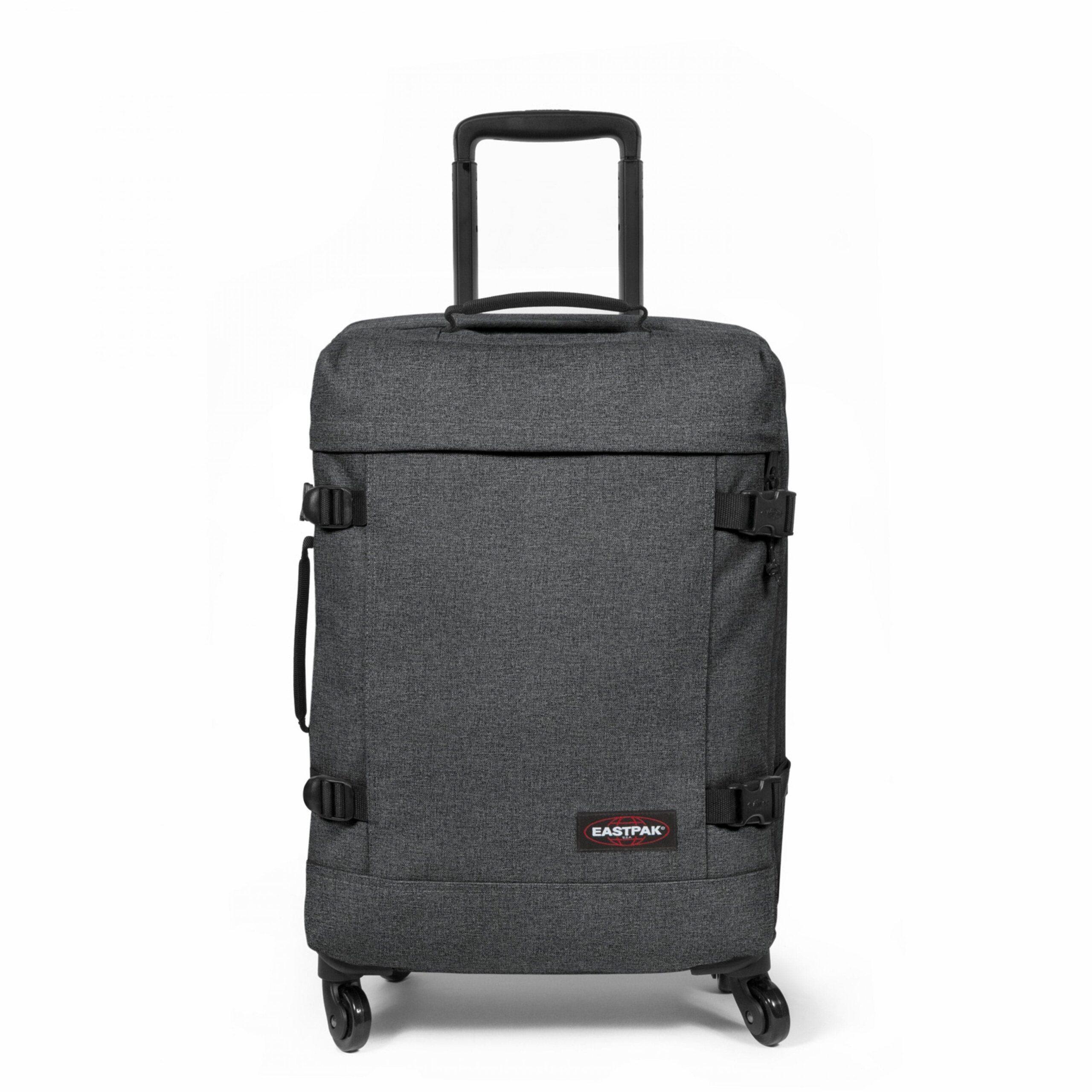 شنطة سفر صغيرة 44 لتر بوليستر مع عجلات دوارة ايست باك سمول رمادي غامق Eastpak Trans4 S Four Wheeled Small Soft Luggage