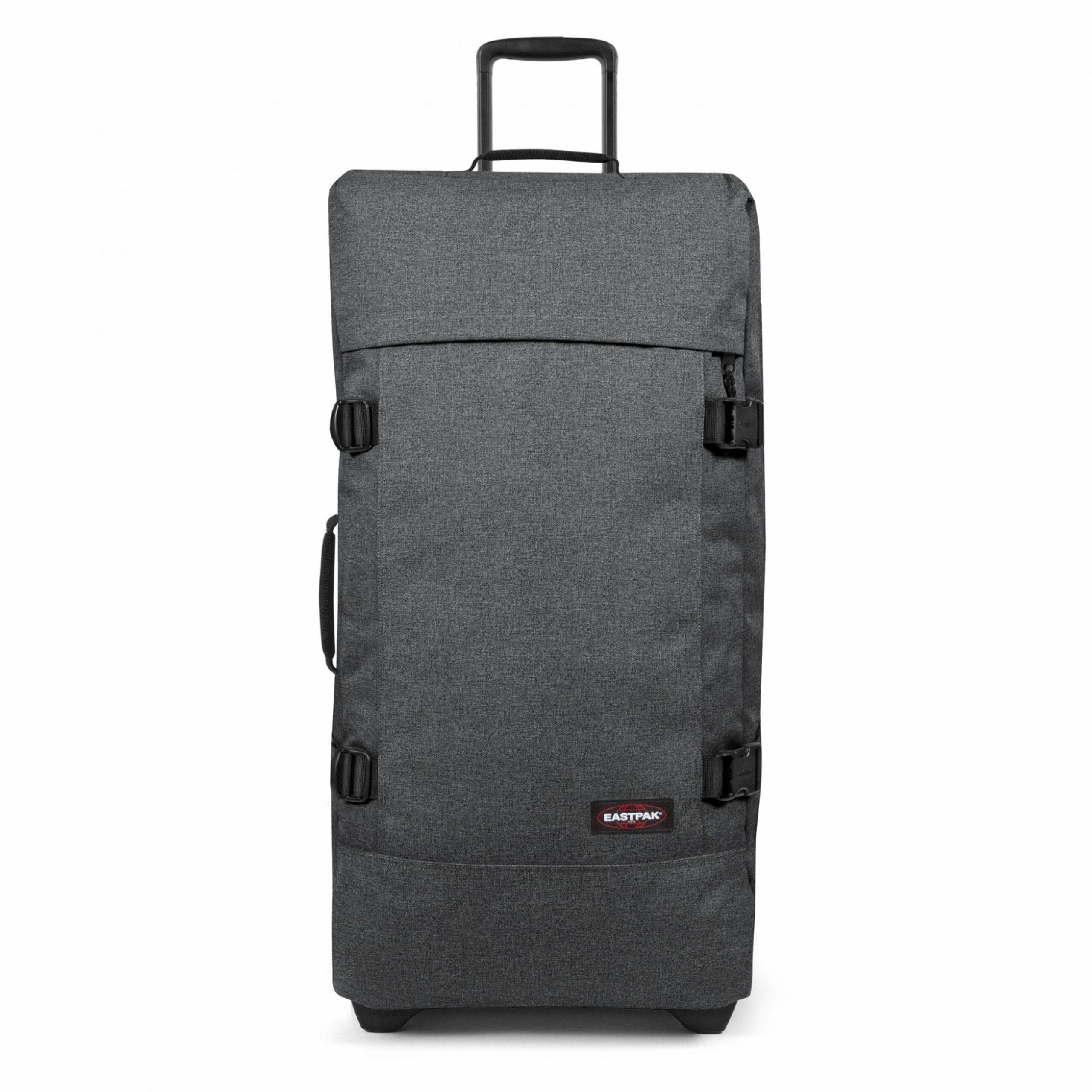 شنطة سفر بوليستر لارج مع عجلات دوارة ايست باك أسود Eastpak Tranverz L Large Wheeled Luggage Black Denim