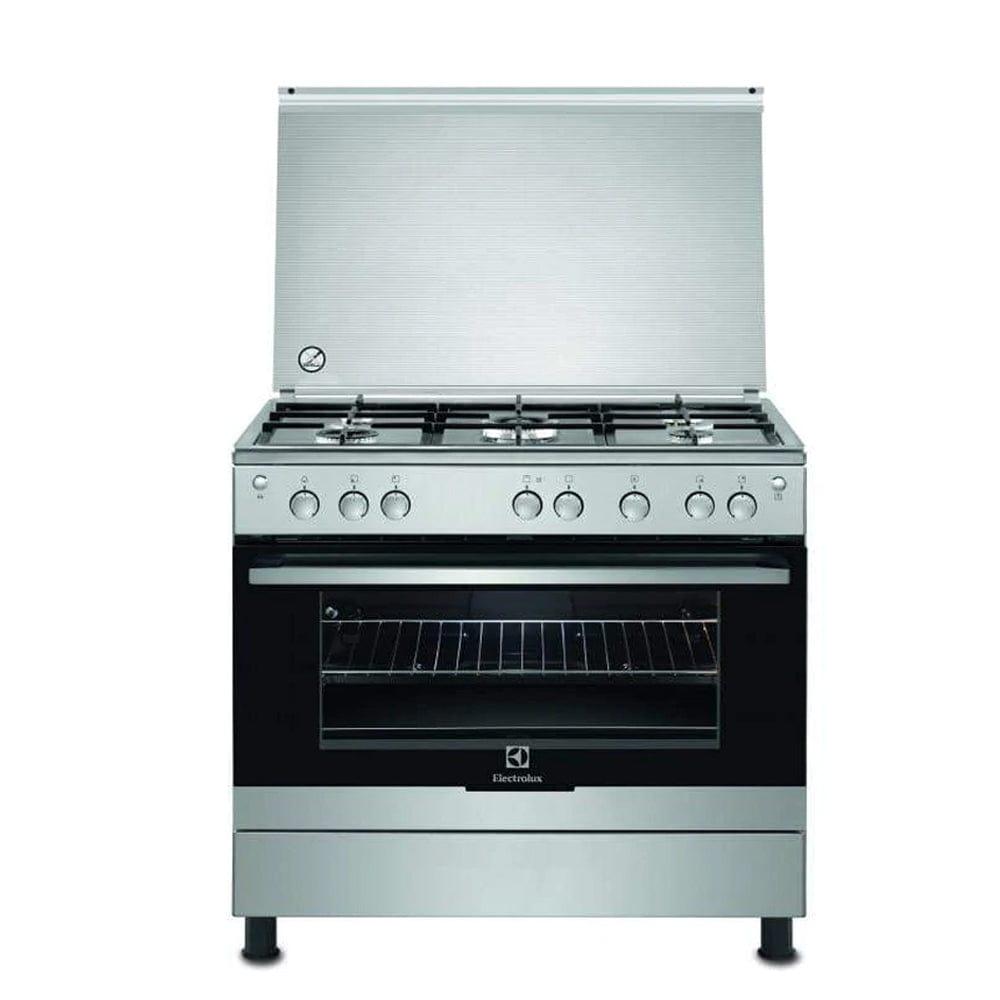 موقد غاز كبير 5 شمعات 60 × 90 سم الكترولوكس Electrolux Full Gas Cooker Steel