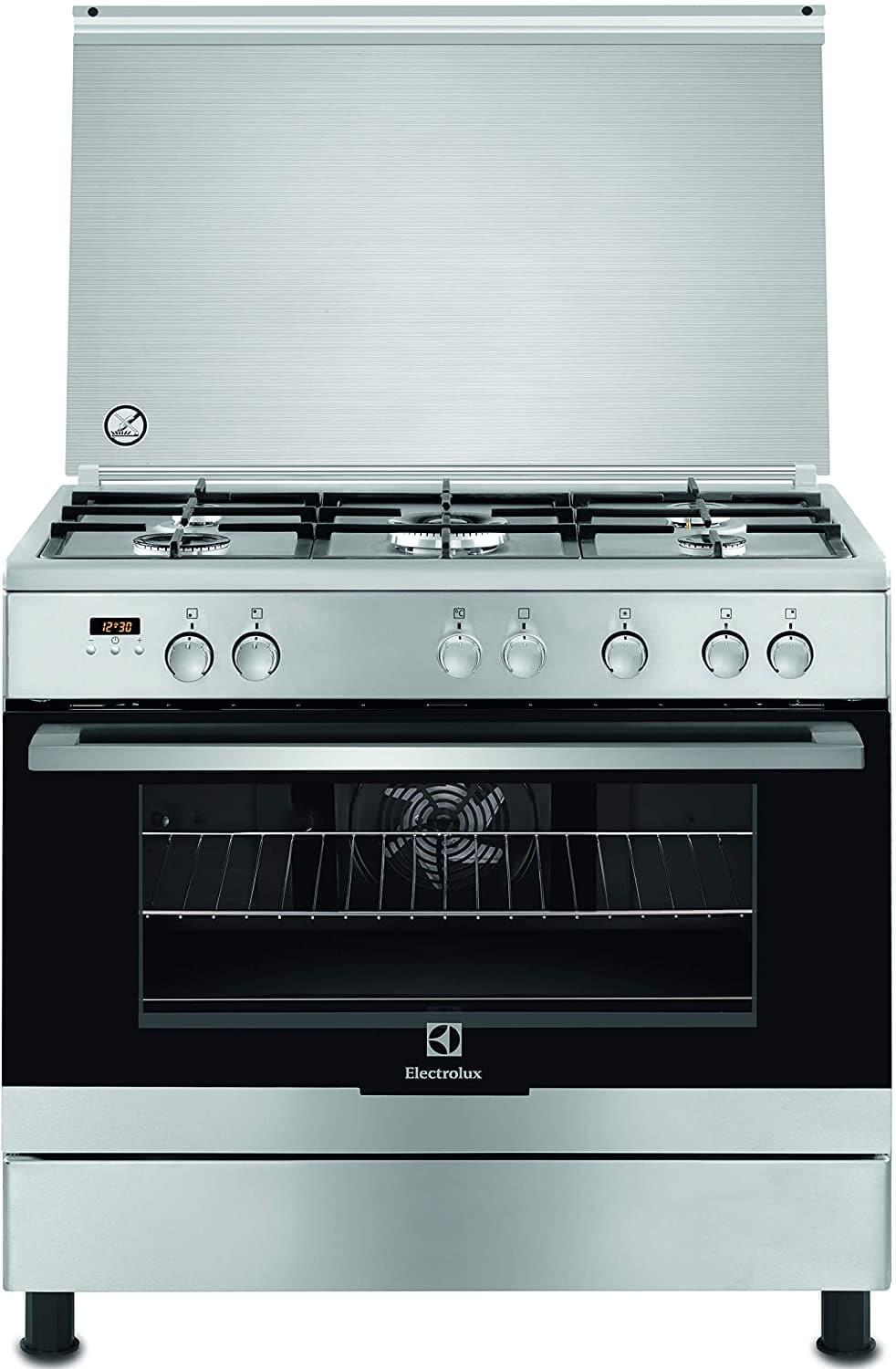 Electrolux 90X60 Gas Cooker With Multifunction Electric Oven, Steel - Ekk925A0Ox (Made In Egypt)