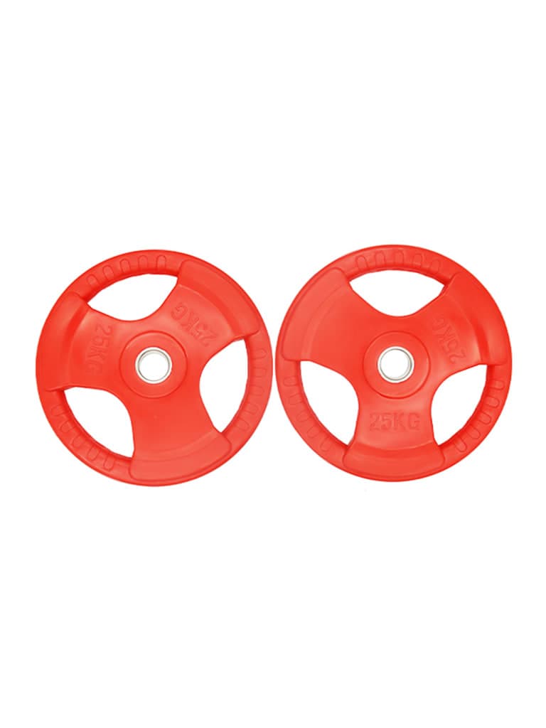 دمبل أثقال مطاطية وزن 25 كيلوغرام ملونة مجموعة من 2 من نايت شوت Knightshot - Colored Rubber Plates | Pair Weight 25 Kg