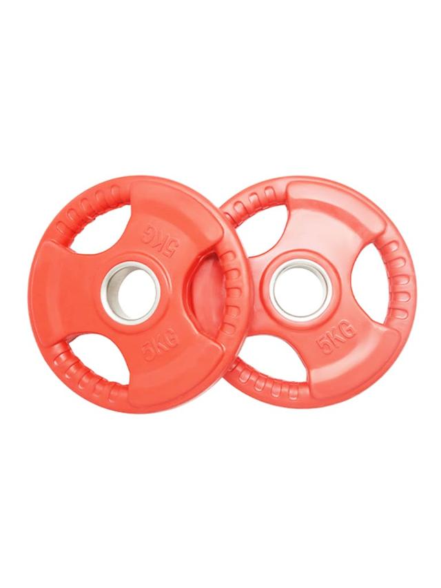 اوزان حديد مطاطية 5 كيلو غرام قطعتين أحمر نايت شوت Knightshot Colored Rubber Plates Pair Weight 5 Kg - SW1hZ2U6MTU0OTQwOQ==