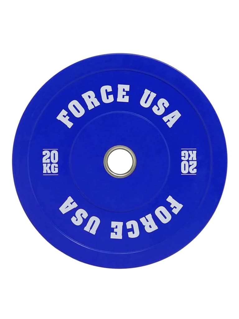 اثقال حديد 20 كجم أزرق فورس يو اس ايه Force USA Pro Grade Coloured Bumper Plates Per Piece Weight 20 Kg