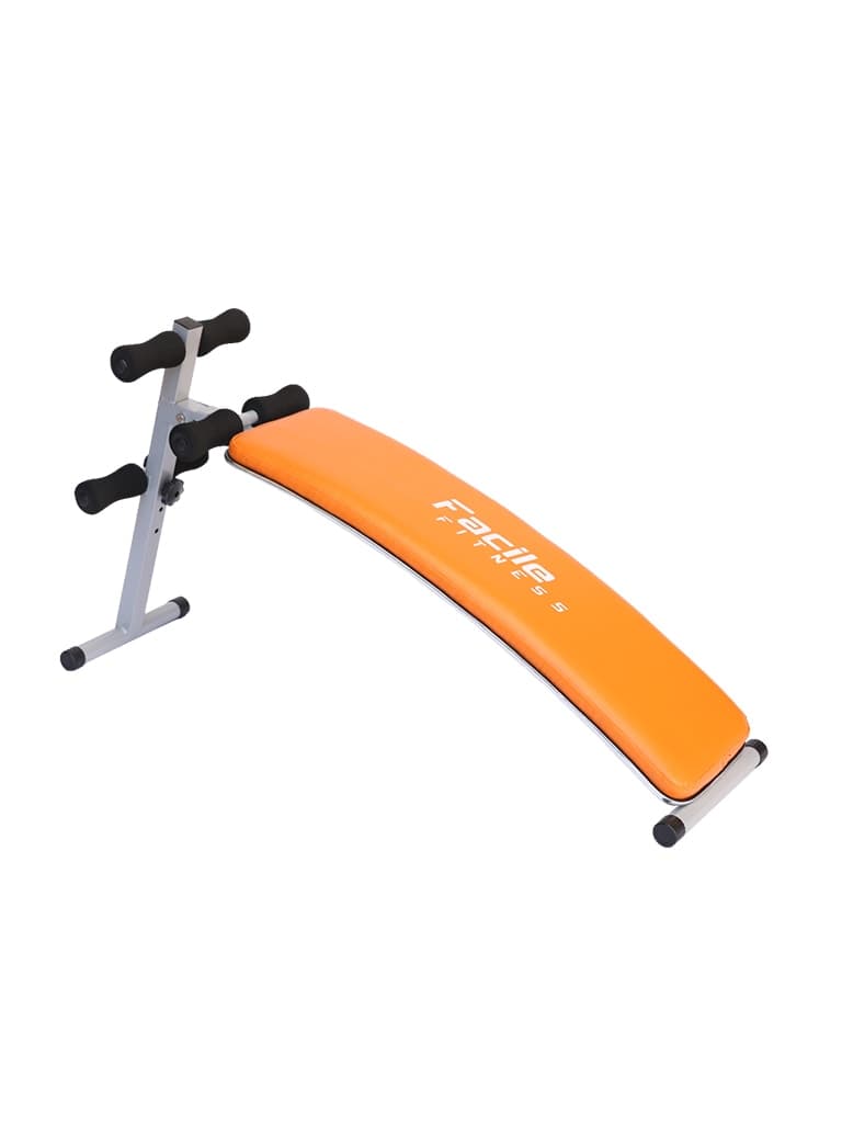 Knightshot Facile Deluxe Sit-Up Bench, Orange | Main Tube : 40 x 40 x 1.5mm