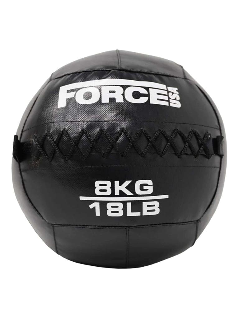 كرة تمارين 8 كجم 37 سم رمادي فورس يو اس ايه Force USA Elite Wall Balls Weight 8 Kg